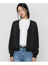 【SALE/20%OFF】モールジャガードニット ジップアップカーディガン K.T KIYOKO TAKASE コムサ トップス カーディガン ブラック グレー...