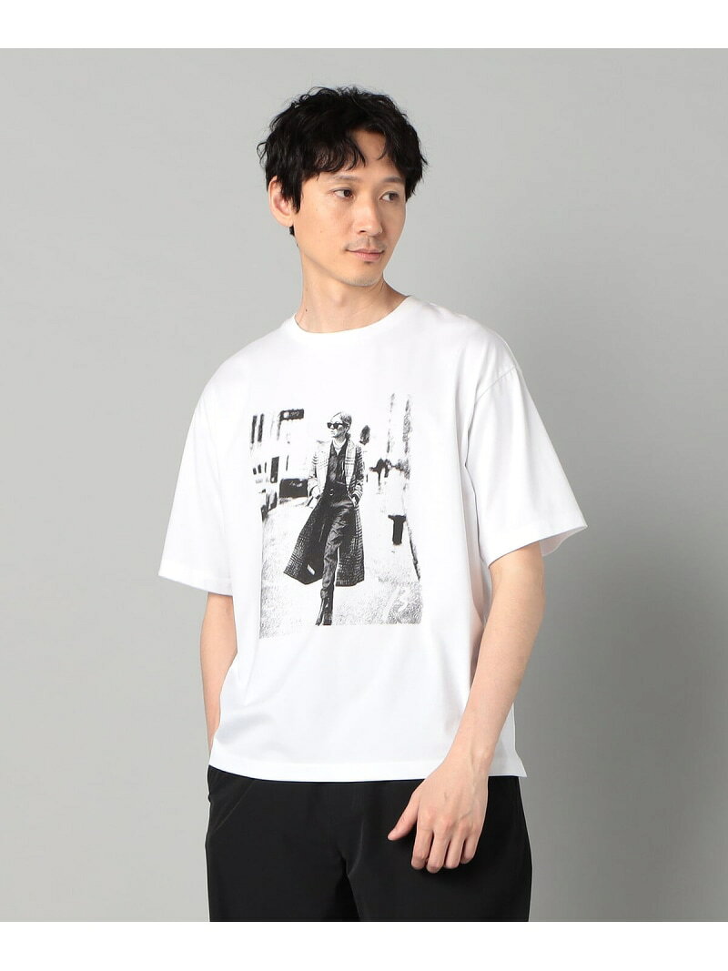 乐天商城 - 【SALE／51%OFF】ウォーキングガールプリント Tシャツ β MEN コムサメン トップス カットソー・Tシャツ グリーン グレー ホワイト【RBA_E】【送料無料】[Rakuten Fashion]