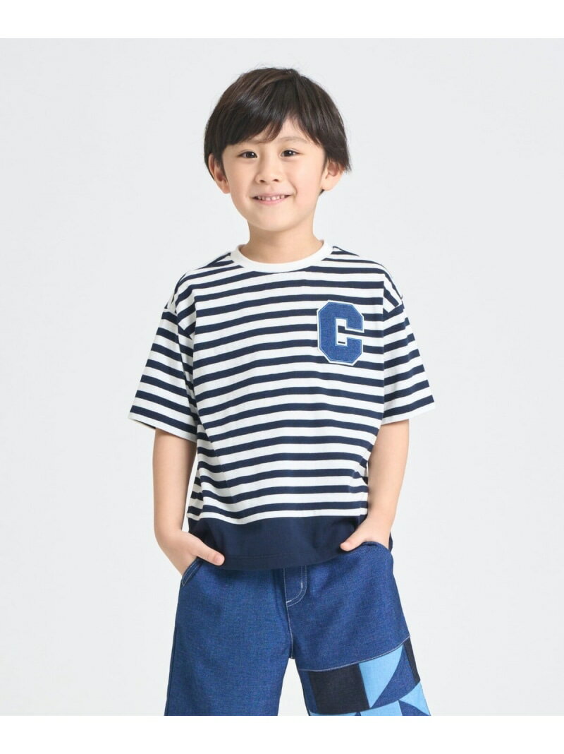 Rakuten - 【SALE／10%OFF】デニムワッペン付き ボーダー半袖Tシャツ COMME CA ISM コムサイズム トップス カットソー・Tシャツ ネイビー【RBA_E】[Rakuten Fashion]