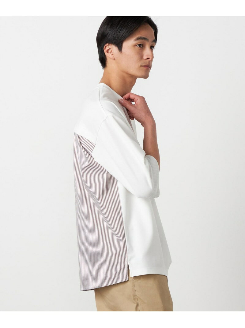 Rakuten - 【SALE／10%OFF】【吸水速乾】ストライプコンビTシャツ COMME CA ISM コムサイズム トップス カットソー・Tシャツ ブラック ホワイト【RBA_E】【送料無料】[Rakuten Fashion]