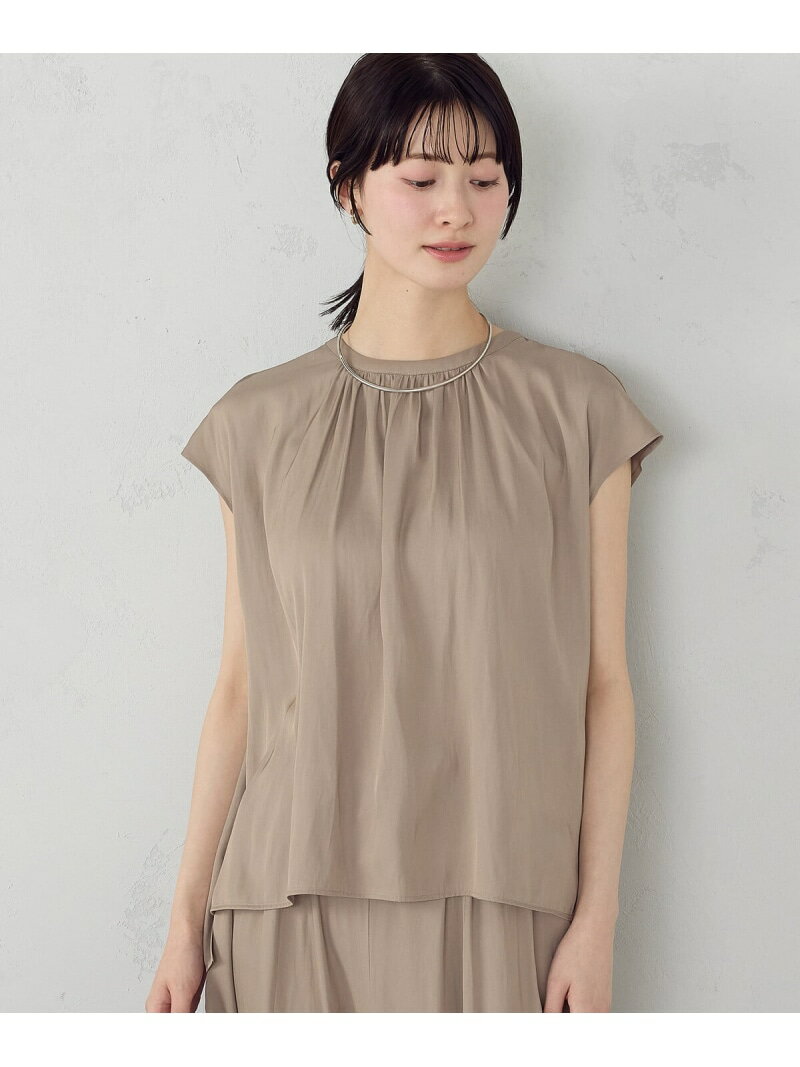 ゆるっとろみ ブラウス/セットアップ対応 COMME CA ISM コムサイズム トップス シャツ・ブラウス カーキグリーン ネイビー ベージュ【送料無料】[Rakuten Fashion]