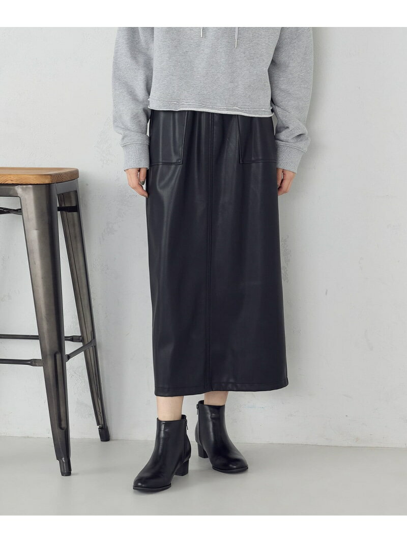 【SALE／10%OFF】合成皮革 スカート / セットアップ対応 COMME CA ISM コムサイズム スカート ロング・マキシスカート ブラック ブラウン【RBA_E】【送料無料】[Rakuten Fashion]