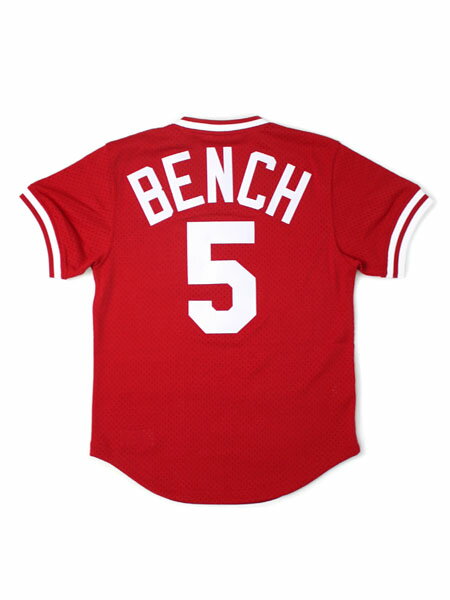 【送料無料】MITCHELL & NESS AUTHENTIC MESH BP-JOHNNY BENCH #5 REDS【5621-406-83JBEN-RED】