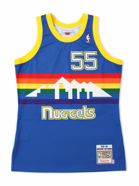 【送料無料】MITCHELL & NESS NBA AUTHENTIC JERSEY-NUGGETS/MUTOMBO#55【7226A-3A8-91DMU-BLUE】
