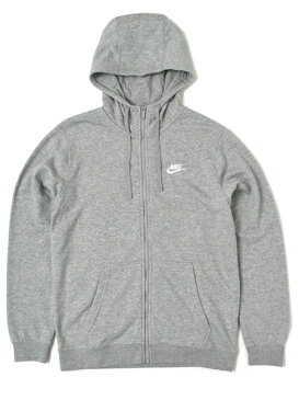 NIKE CLUB FRENCH TERRY FZ HOODIE-DARK GREY HT【804392-063-GREY】