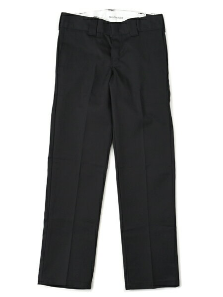 DICKIES FLAT FRONT SLIM WORK PANTS-BLACKWP873-BK-BLACK-BK