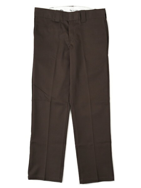 DICKIES FLAT FRONT SLIM WORK PANTS-CHOCOLATE BROWN【WP873-CB-C.BROWN-CB】