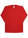PRO CLUB HEAVY WEIGHT L/S TEE-RED【PRC1X-HWTLT-RED-RED】