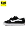 【KIDS】VANS TODDLER OLD SKOOL V BLACK【VN000D3YBLK-BLACK】