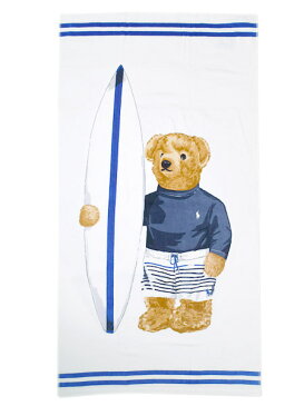 POLO RALPH LAUREN SURF BOY BEAR BEACH TOWEL【611710072001-B-WHITE】