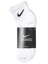 NIKE 3P EVERYDAY CUSHION QUARTER SOCKS【SX7667-100-WHITE】