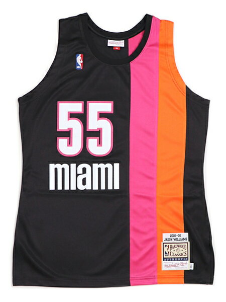 【送料無料】MITCHELL & NESS AUTHENTIC JERSEY HEAT 05-06 #55 JASON.W【AJY4EL18034-BLACK】