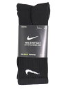 NIKE 3P EVERYDAY CUSHION CREW SOCKS【SX7664-010-BLACK】