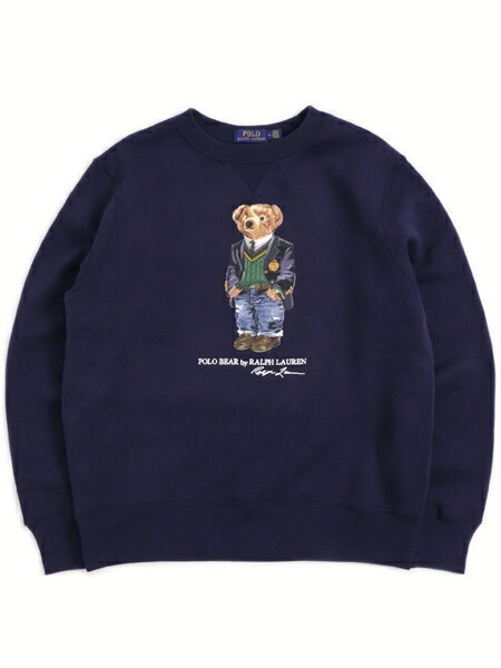 【送料無料】POLO RALPH LAUREN PREPPY BEAR FLEECE SWEATSHIRT【710766808001-D-NAVY】