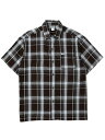 CALTOP COLOR BASE PLAID S/S SHIRTyCT-1000CB-BR-BROWNz