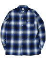 CALTOP FL PLAID L/S SHIRT ROYAL BLUE/WHITE【CT-2000FL-RBWH-BLUE】