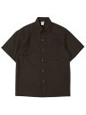 CALTOP PLAIN S/S WORK SHIRTyCT-1000PLSS-BR-BROWNz