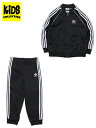 【KIDS】ADIDAS KIDS 3 STRIPES TRACK SUIT-BLACK/WHITE【IYJ83-GD2625-BLACK】