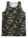 PRO CLUB COMFORT TANK TOP-GREEN CAMO【PRC-132-CAM-GC-WOODLAND CAMO】