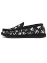 TROOPER AMERICA SLIPPERS EMB LEAF BLACK/WHITEyTHC-001-BKWH-BLACKz