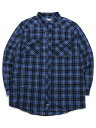 PRO CLUB FLANNEL SHIRT-ROYAL BLUE/BLACK/WHITE【PRC-151-RBW-BLUE】
