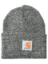 【SALE】CARHARTT ACRYLIC WATCH HAT-BLACK/WHITE【A18-019-BLACK】
