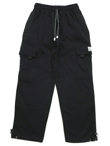 PRO CLUB HW FLEECE CARGO PANTS【PRC-162-BLK-BLACK】