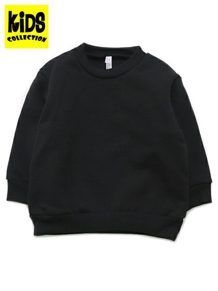 【KIDS】LOS ANGELES APPAREL TODDLER HEAVY FLEECE CREWNECK SWEATSHIRT【HF107-BLK-BLACK】