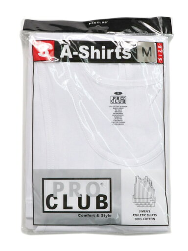 PRO CLUB 3PACK A-SHIRTS【PRC1X-3ASTT-WHT-WHITE】 PRO CLUB 3PACK A-SHIRTS【PRC1X-3ASTT-WHT-WHITE】
