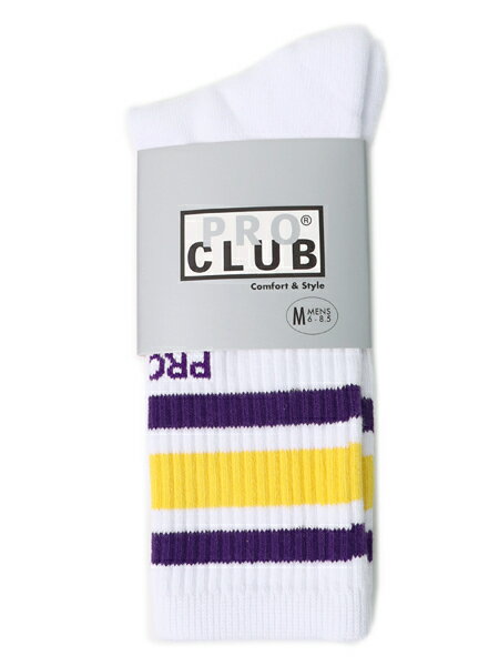 楽天FIVE STAR DSPRO CLUB STRIPE CREW SOCK WHITE/YELLOW/PURPLE【03PC0902-WYP-WHITE】