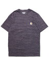 ySALEzCARHARTT POCKET S/S TEE-NOCTURNAL HAZE SNOW HTRyK87-V34-PURPLEz