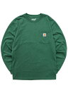 【SALE】CARHARTT L/S WORKWEAR POCKET TEE-NORTH WOODS HTR【K126G55-GREEN】