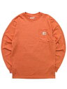 ySALEzCARHARTT L/S WORKWEAR POCKET TEE-JASPER HEATHERyK126Q15-ORANGEz