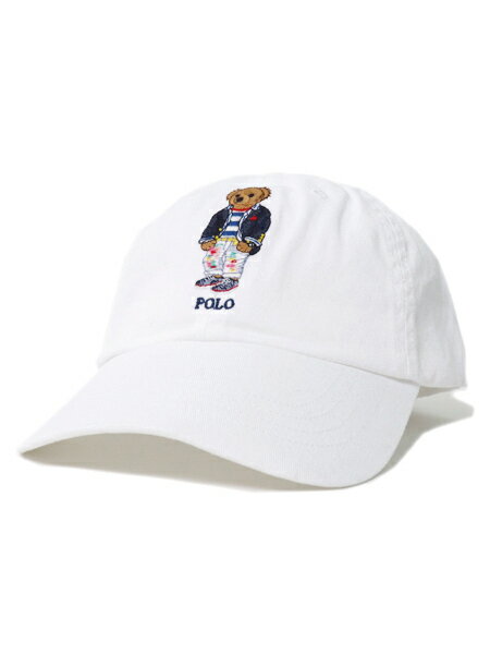 POLO RALPH LAUREN POLO BEAR BASEBALL CAP【710860583001-D-WHITE】