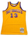 【送料無料】MITCHELL & NESS SWINGMAN JERSEY WARRIORS 62-63 #13 WILT【SMJYAC18103-YELLOW】