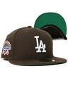 NEW ERA 59FIFTY CS DODGERS CTOWN 100TH UV/GRN FB【70664777-BROWN】