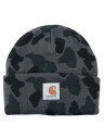 ySALEzCARHARTT KNIT CUFFED CAMO BEANIE-BLACK DUCK CAMOy104557-N09-BLACKz