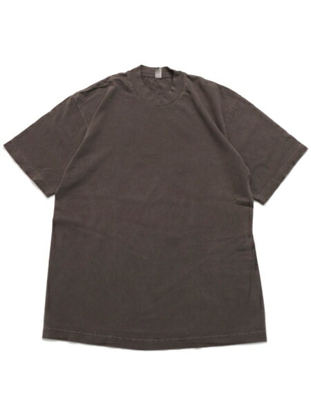 LOS ANGELES APPAREL 6.5oz GARMENT DYED CREW TEE-CLOVE【1801GD-CLV-DARK BROWN】