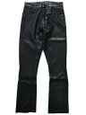 yzmnml B169 LEATHER FLARE DENIM BLACKy21ML-AW224D-BK-BLACKz