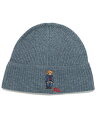 POLO RALPH LAUREN DENIM BEAR RIB KNIT BEANIE【PC1033-402-BLUE】(4)