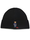 POLO RALPH LAUREN DENIM BEAR RIB KNIT BEANIE【PC1033-001-BLACK】