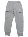 NIKE CLUB BB CARGO PANT-DK GREY HEATHER/WHITEyCD3130-063-GREYz