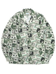 【SALE】【送料無料】SCHOTT L/S SHIRT $110 PATTERNED【782-3120004-363-GREEN】