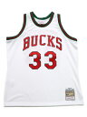 yzMITCHELL & NESS SWINGMAN JERSEY BUCKS 71 #33 K.A.JABBARySMJYAC18108MBUW-WHITEz