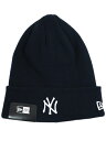 NEW ERA BASIC CUFF KNIT COTTON YANKEES NAVY/WHT【13518046-NAVY】