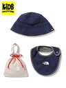 【KIDS】THE NORTH FACE BABY HAT & BIB SET【NNB02211-TN-NAVY】