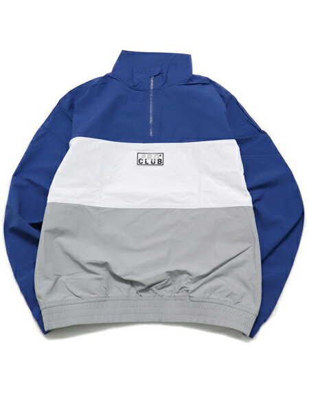 楽天FIVE STAR DS【送料無料】PRO CLUB COMFORT TRI-COLOR HALF ZIP TRACK JACKET【22PC0302-RBL-BLUE】