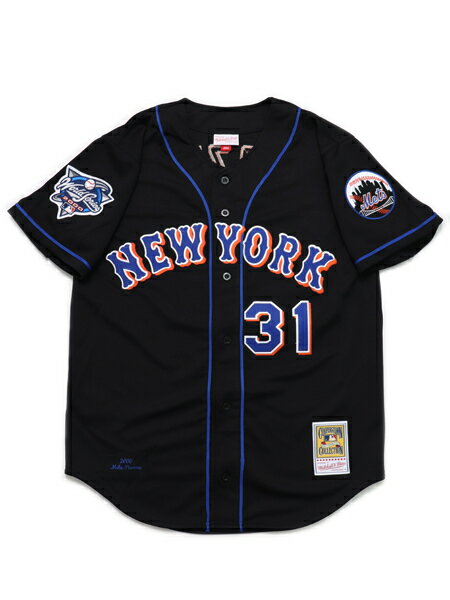 【送料無料】MITCHELL & NESS AUTHENTIC JERSEY-METS 00 MIKE PIAZZA #31【AJY1CP19085-BLACK】