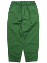 MANASTASH(マナスタッシュ) RELAX CLIMBER PANT ・ワイドシルエットのクライマーパンツがポップカラーで登場 ・ウエストは紐とゴムのリラックス仕様 ・ゆったりとした履き心地、ストレッチ素材、深い股上が特徴 ・両サイドのスマホポケットは車の乗り降りで落ちにくい角度 カラー：グリーン 素材 本体：コットン 97% / ポリウレタン 3% ポケット袋布：コットン 100% サイズ (※単位はcmになります。) M：ウエスト70　股上31　ワタリ31.5　裾幅19　股下67.5 L：ウエスト76　股上31.5　ワタリ33　裾幅19.5　股下68 XL：ウエスト80　股上32　ワタリ34　裾幅20.5　股下68.5 2XL：ウエスト83　股上33　ワタリ35.5　裾幅21.5　股下69 ※サイズ感には個人差がございますので、あくまでも目安とお考え下さい。 ※価格・デザイン・仕様について、メーカーの都合により予告なく変更することがあります。あらかじめご了承ください。 ※上記のサイズ詳細は商品により若干の誤差が生じる可能性がございます。 ※ご使用のPC環境により、製品によっては実際の商品と若干の色合いの違いが生じる場合があります。 ※商品到着後7日以上経過した商品・プライスダウンしたセール商品の返品交換は、一切お受けする事が出来ませんのでご注意ください。詳しくは、返品交換についてをご覧ください。 【在庫について】 すべての商品は実店舗、自社サイトとの共有在庫となります。 在庫更新は随時(実店舗営業時間内のみ)おこなっておりますが、ご注文いただきました商品をご用意できない場合もございます。 その場合、3日以内に必ず電話もしくはメールにてお知らせいたします。あらかじめご了承ください。