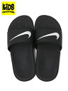 NIKE KAWA SLIDE GS/PS BLACK/WHITE